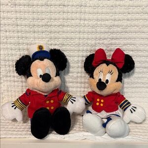 Disney Cruise Line Collectible Mickey and Minnie Sailor Plush Set
